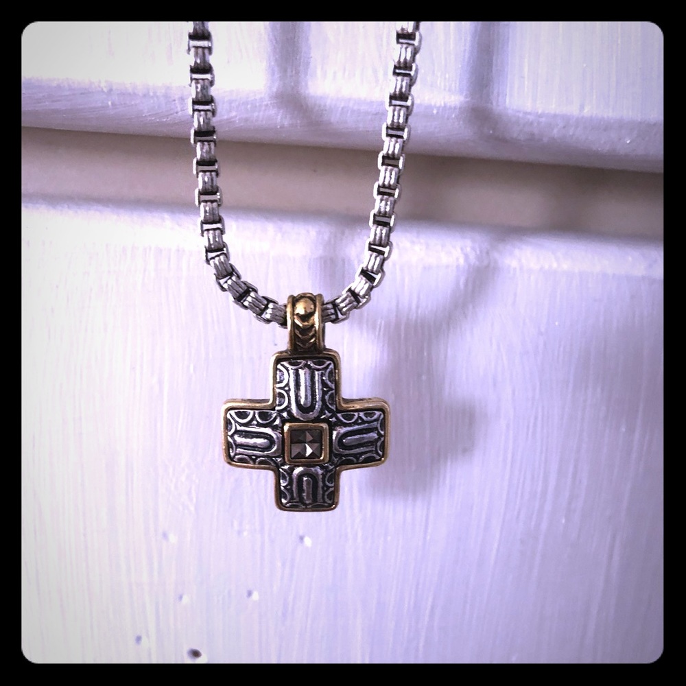 1928 Sterling Silver Cross Necklace